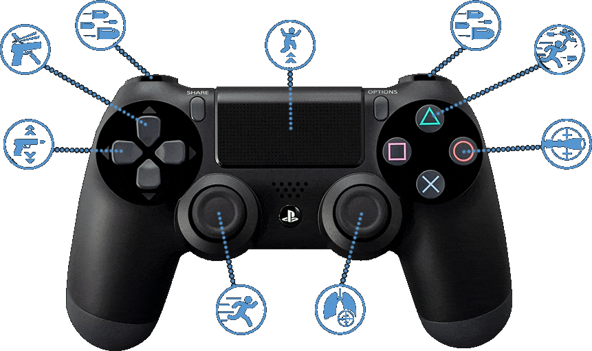 PS4 Kolu Oyun Modu Animasyonu Mavi